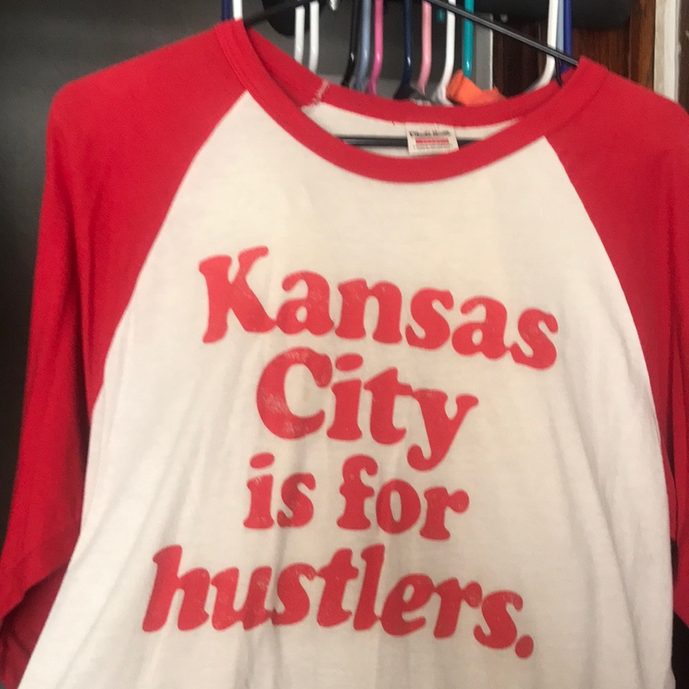 Charlie Hustle Kansas City raglan tshirt